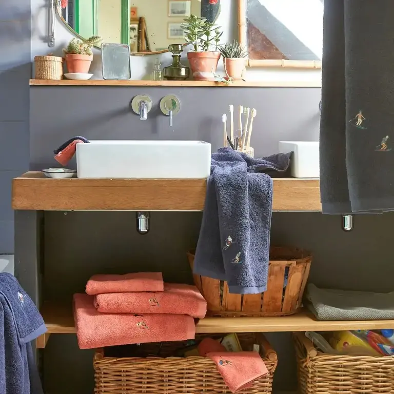 Sylvie Thiriez Sylvie Thiriez Guest Towel Fantaisie Après-Ski Blue