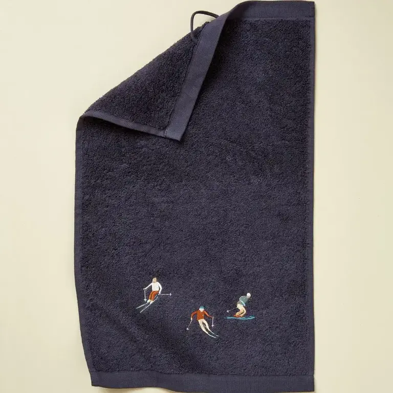 Sylvie Thiriez Sylvie Thiriez Guest Towel Fantaisie Après-Ski Blue