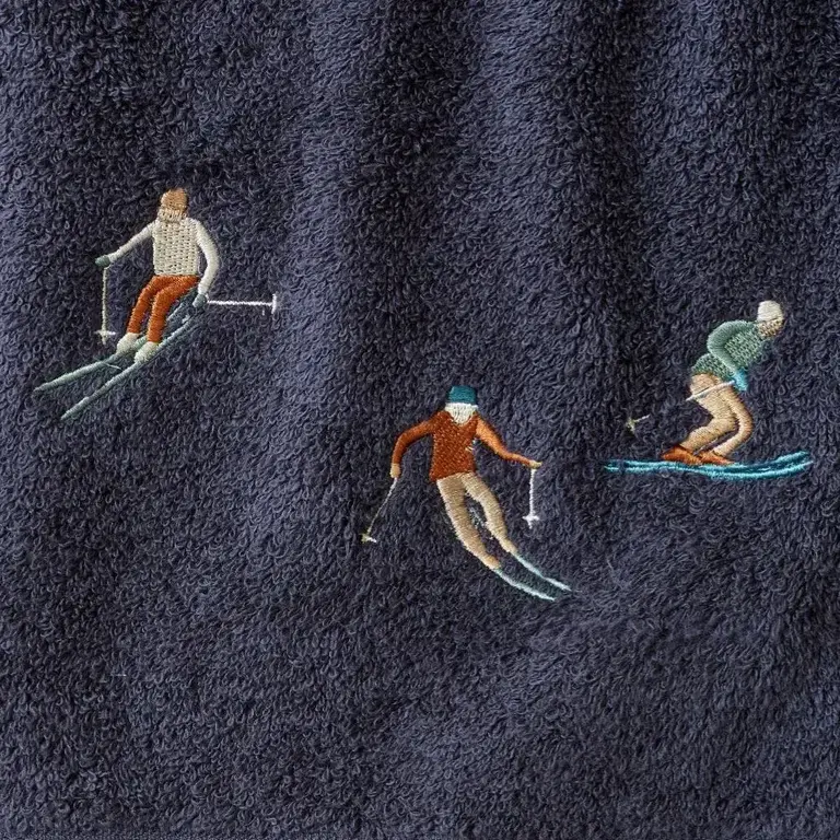 Sylvie Thiriez Sylvie Thiriez Guest Towel Fantaisie Après-Ski Blue
