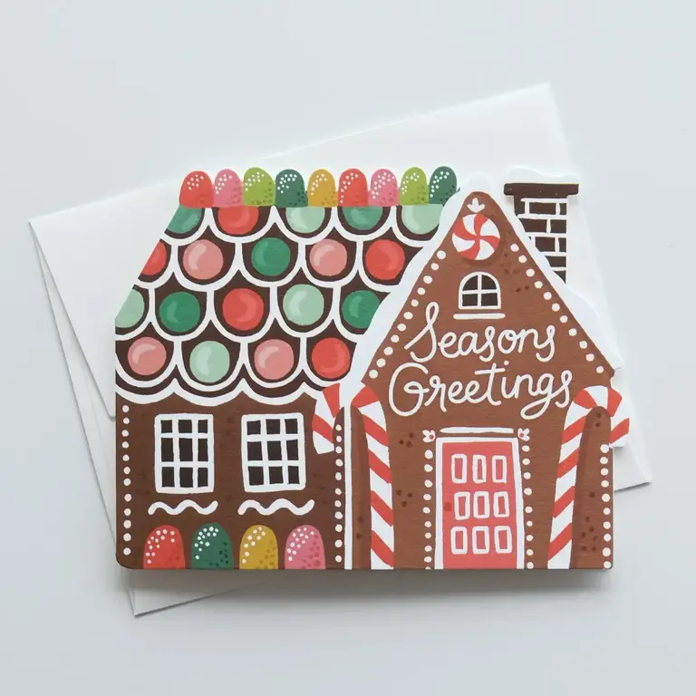 Idlewild Co. Idle Wild - Gingerbread House Die Cut Card