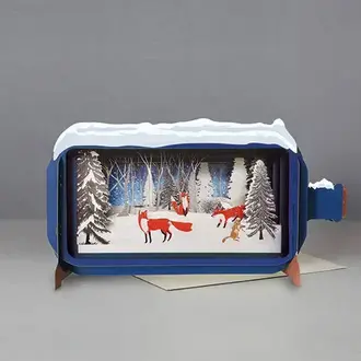 A-Joy A-Joy Winter Fox Bottle Card A-Joy A-Joy Winter Fox Bottle Card