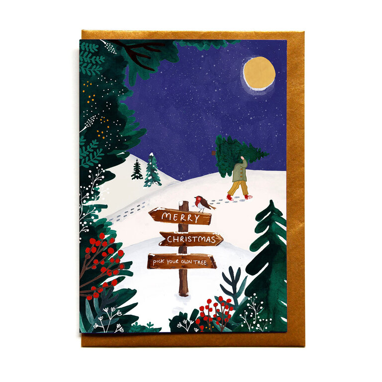 Paper E Clips PEC - Christmas Tree Picking Card