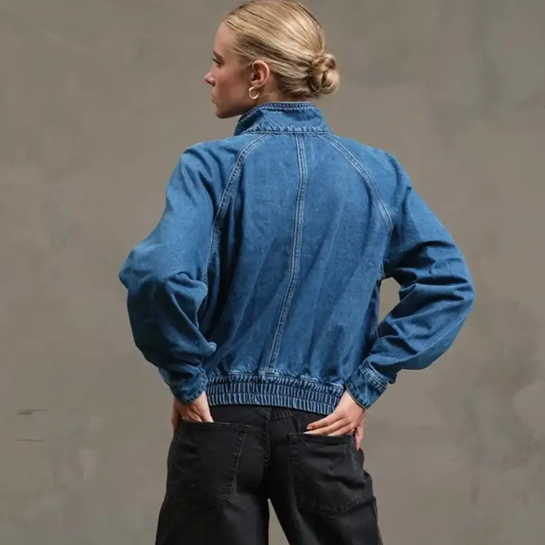 Raison Raison Washed Denim Bomber Jacket