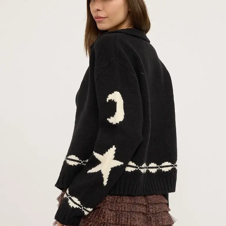 Raison Raison Knit Cosmic Cardigan Black