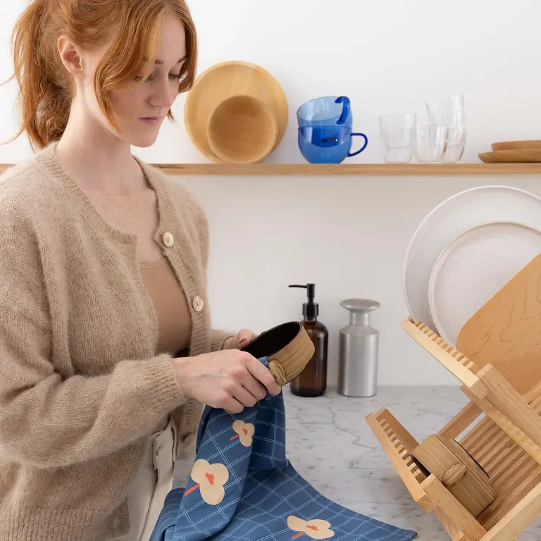 Jurianne Matter Jurianne Matter Flower Tea Towel- Blue