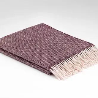 MND MND Merino Herringbone Throw Berry