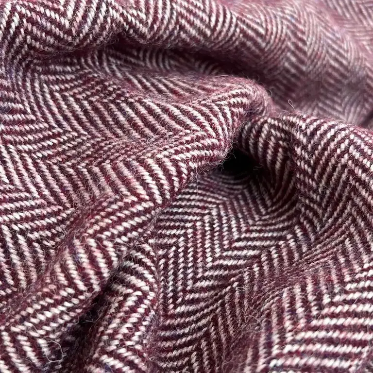 MND MND Merino Herringbone Throw Berry