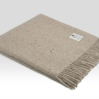 MND MND Lambswool Tweed Throw Inishkeel Oatmeal MND MND Lambswool Tweed Throw Inishkeel Oatmeal
