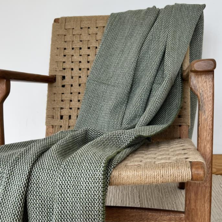 MND MND Merino Wool Throw - Moss