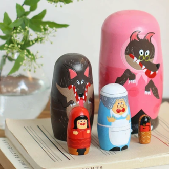 Creative Co Creative Co Little Red Riding Hood Nesting Set Creative Co Creative Co Little Red Riding Hood Nesting Set