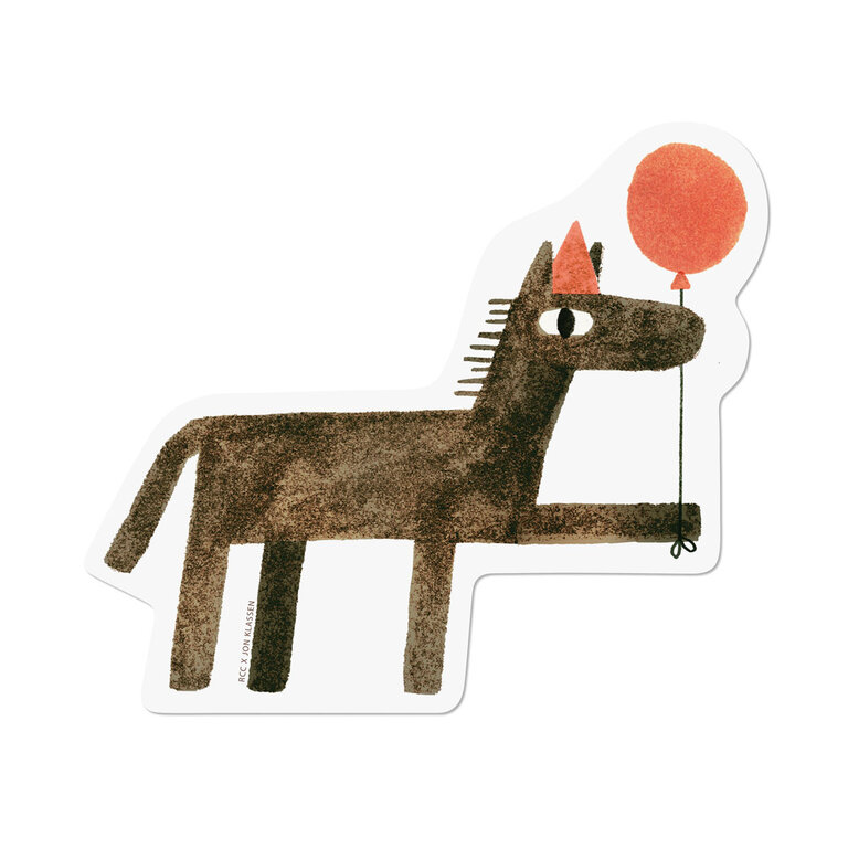 Red Cap Cards Jon Klassen Sticker - Balloon Wishes