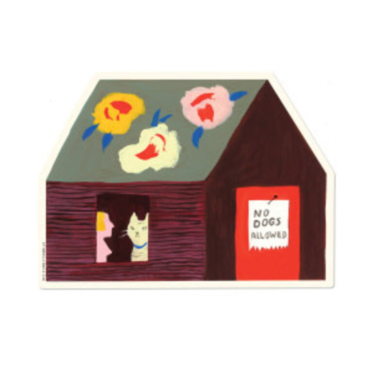 Red Cap Cards Red Cap Sticker No Dogs