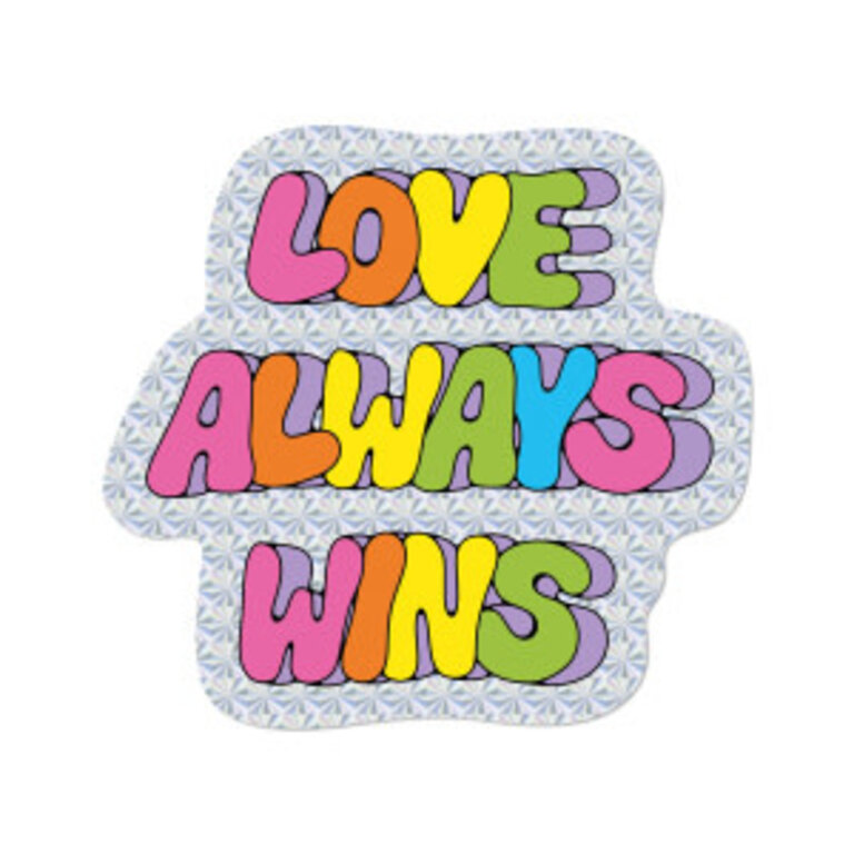 Red Cap Cards Red Cap Sticker Love Always Wins