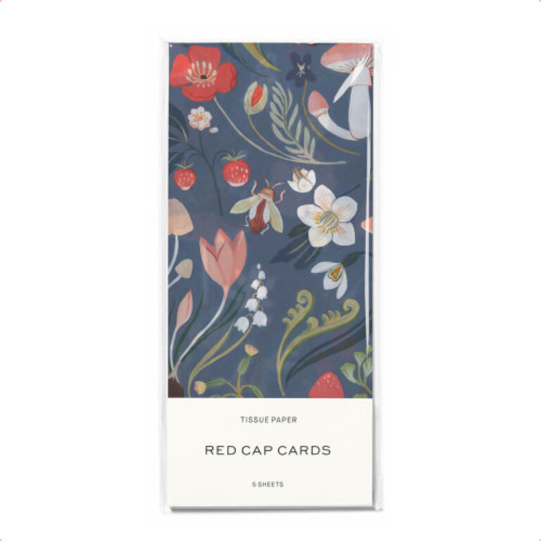 Red Cap Cards Red Cap Tissue Paper Pack (5pce)  Forest Blue