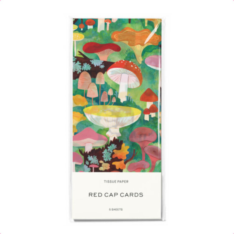 Red Cap Cards Red Cap Tissue Paper Pack (5pce)  Woodland Mushroom