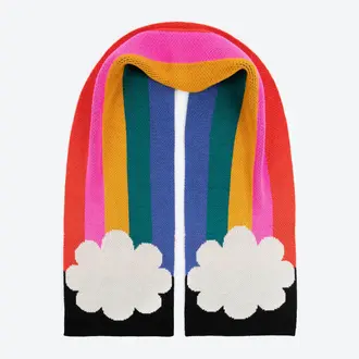 Pompom Knits Pom Knits Oversized Scarf Rainbow