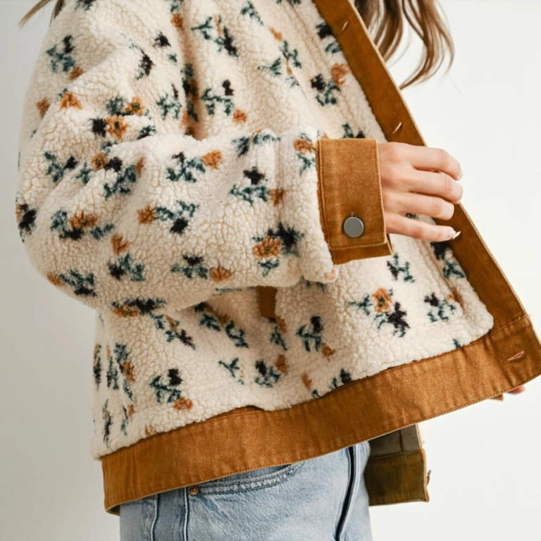 Buttermelon Buttermelon Fleece & Canvas Jacket
