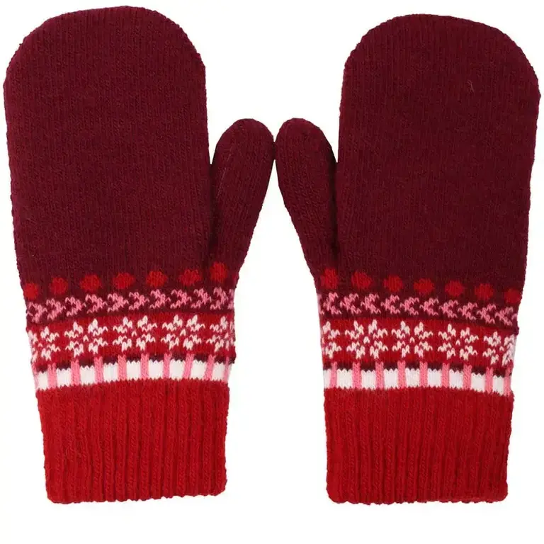 Danefae Danefae Jacquard Mittens - Bordeaux