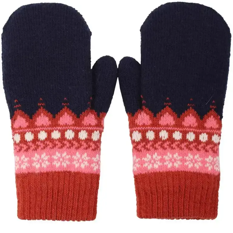Danefae Danefae Jacquard Mittens - Navy