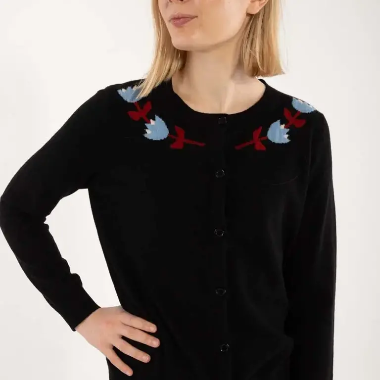 Danefae Danefae Danelife Merino Cardigan in Black or Blue