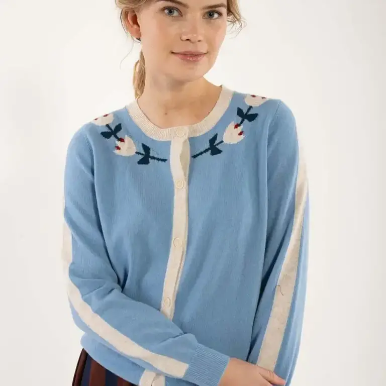 Danefae Danefae Danelife Merino Cardigan in Black or Blue