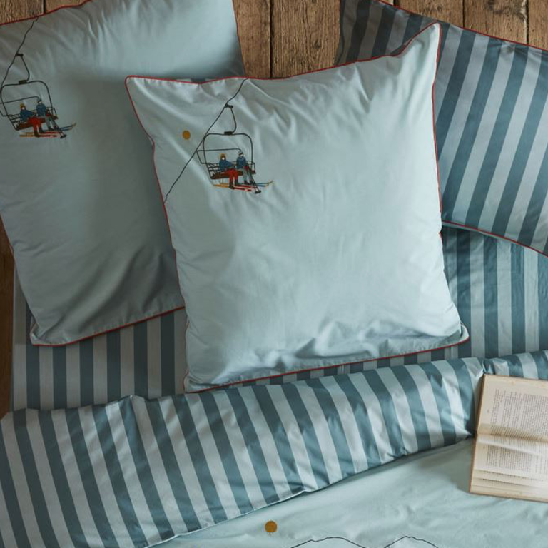 Sylvie Thiriez Sylvie Thiriez Embroidered Cushion Passe-Montagne 65cm (w. insert)