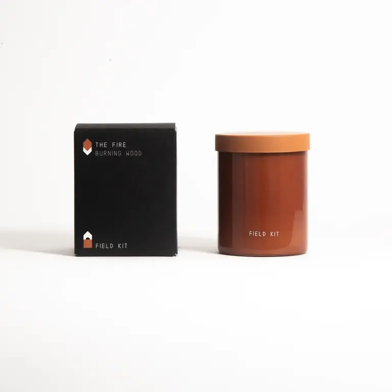 Field Kit Field Kit Glass Candle - Burning Wood