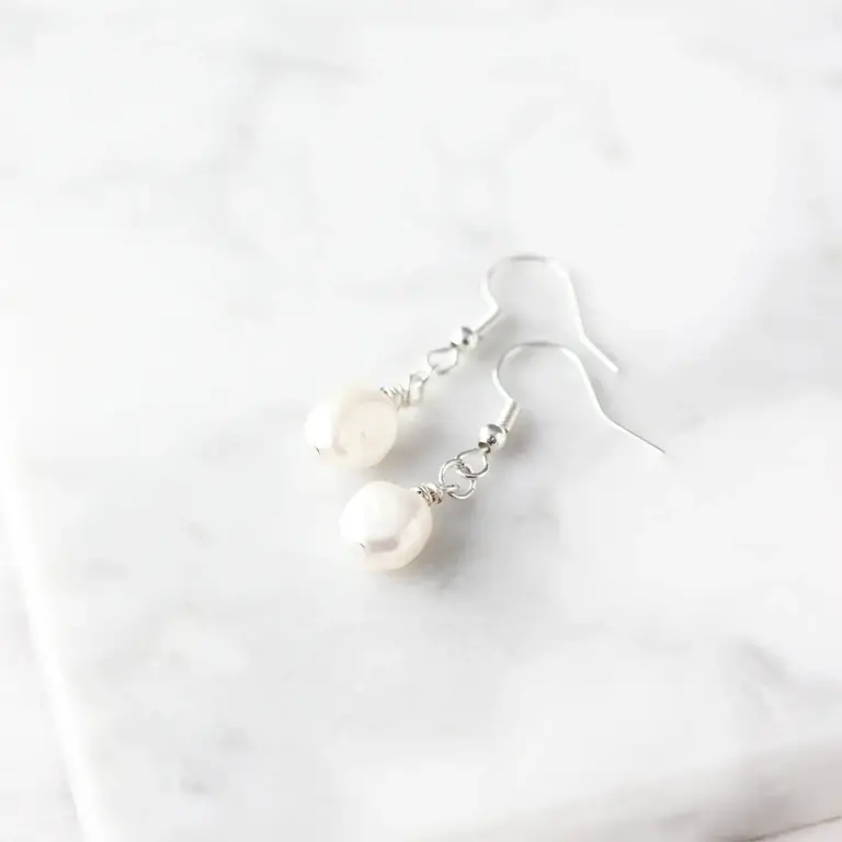 Birch Birch Freshwater Pearl Drop Earrings