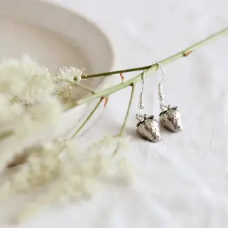 Birch Birch Strawberry Earrings - Silver Birch Birch Strawberry Earrings - Silver