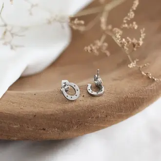 Birch Birch Mini Horseshoe Earrings - Silver Birch Birch Mini Horseshoe Earrings - Silver