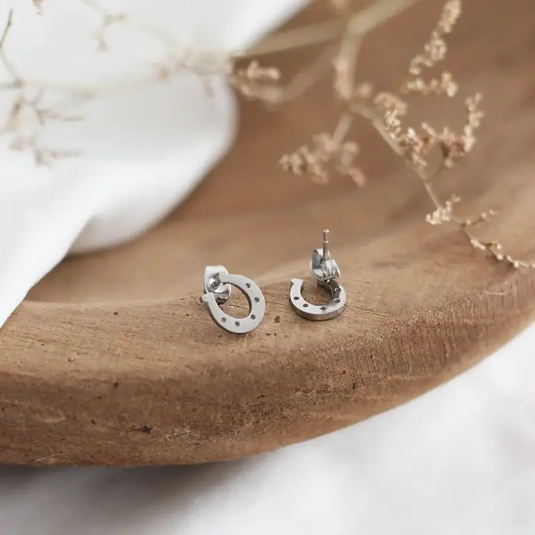 Birch Birch Mini Horseshoe Earrings - Silver