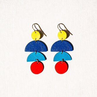 Scandinazn Scandinazn Tiered Kinkou Earrings Bandai Blue