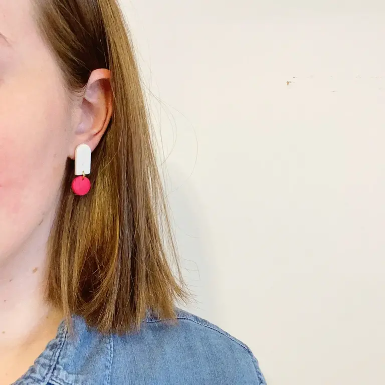 Clay Things Clay Things Duo Tone Colour Pop Earrings
