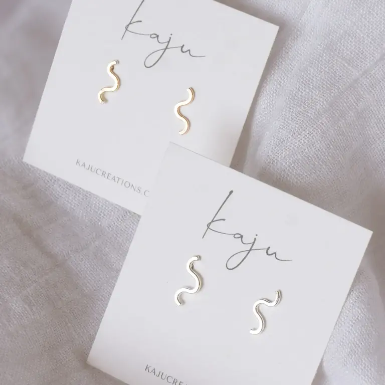 Kaju Creations Kaju Squiggle Studs SS