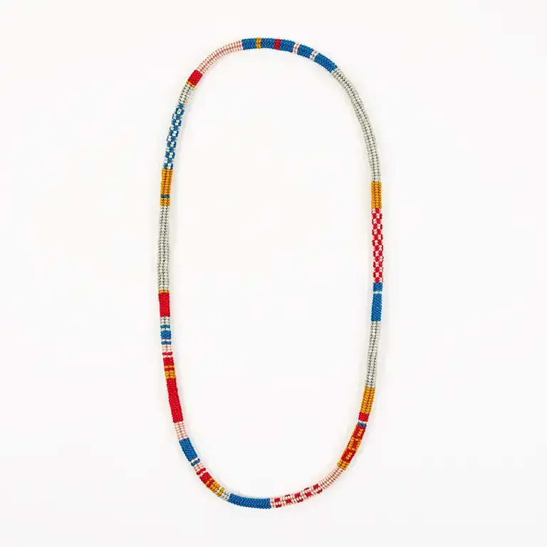 Altiplano Alto Patchwork Tube Beaded Necklace