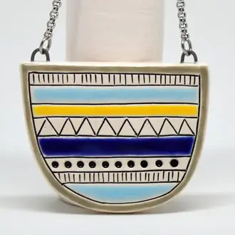 Isla Clay Isla - Half Circle Necklace - Geometric