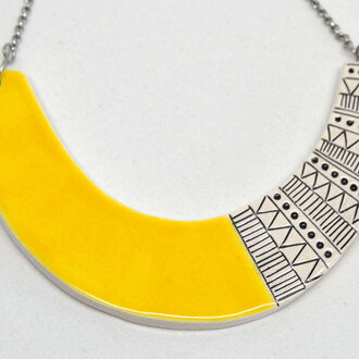 Isla Clay Isla - Statement Necklace Yellow