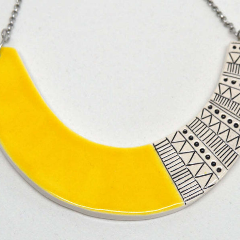 Isla Clay Isla - Statement Necklace Yellow
