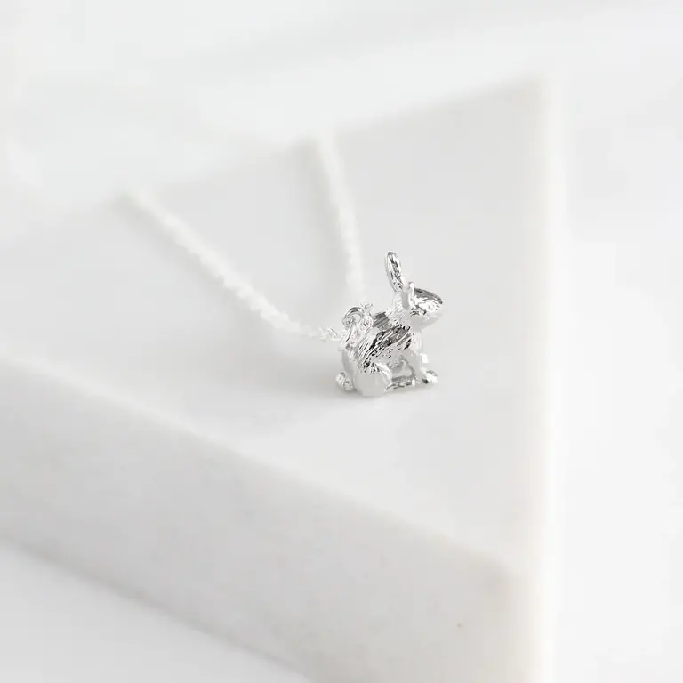 Birch Birch Rabbit Necklace Silver