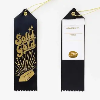 Yellow Owl Yellow Owl Solid Gold Award Ribbon Card Yellow Owl Yellow Owl Solid Gold Award Ribbon Card