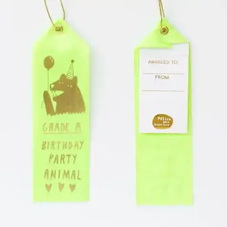 Yellow Owl Yellow Owl Party Animal Ribbon Card Yellow Owl Yellow Owl Party Animal Ribbon Card