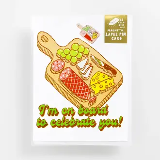 Yellow Owl Yellow Owl Charcuterie Magnetic Pin / Card Combo Yellow Owl Yellow Owl Charcuterie Magnetic Pin / Card Combo