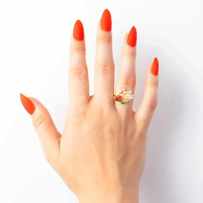 Yellow Owl Yellow Owl Adjustable F* Off Ring