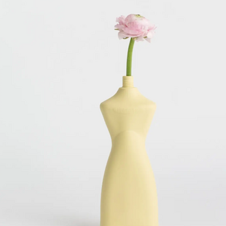 Foekje Fleur Foekje Fleur Porcelain Bottle Vase #8 Fresh Yellow