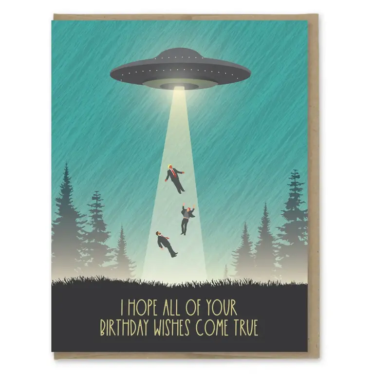 Modern Printed Matter MPM UFO Birthday Wishes Card