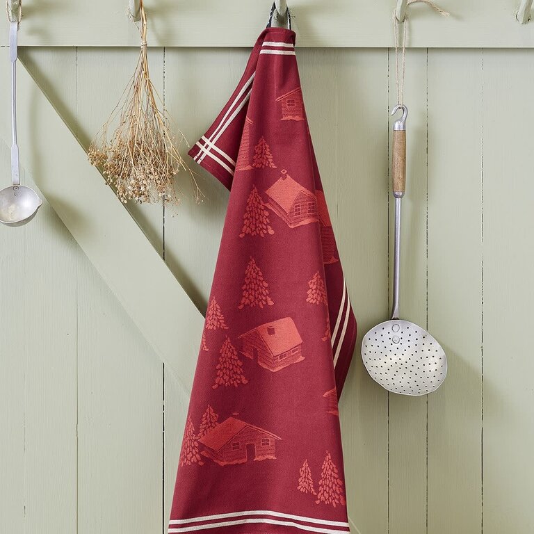 Sylvie Thiriez Sylvie Thiriez Cotton Jaquard Tea Towel Coeur Vallée Rouge