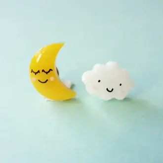 Fancypop Fancypop Happy Cloud Sleepy Moon Studs