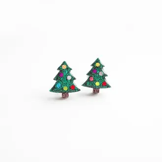 Fancypop Fancypop Handmade Christmas Tree Studs
