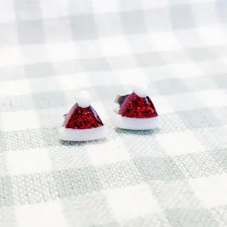 Fancypop Fancypop Handmade Santa Hat Studs
