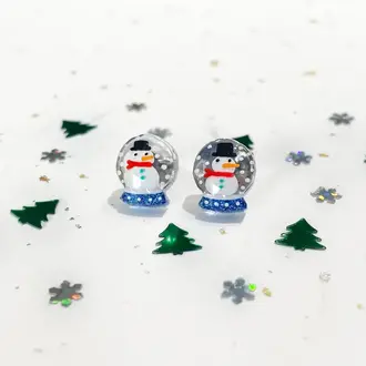 Fancypop Fancypop Snowman Snowglobe Studs